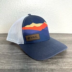 Locale Vail Colorado Mountain Ranges Ski Snowboard Trucker Snap Back Hat